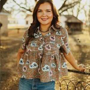 2 Fly Loopty Lou Bubble Bronc Top